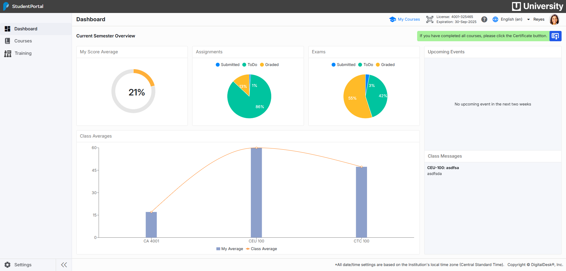 StudentPortal-dashboard